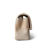 22C Mini Rectangular Flap Goatskin Quilted Golden Beige Aged Gold Hardware - Image 2
