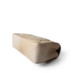 22C Mini Rectangular Flap Goatskin Quilted Golden Beige Aged Gold Hardware - Image 5