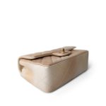 22C Mini Rectangular Flap Goatskin Quilted Golden Beige Aged Gold Hardware - Image 4