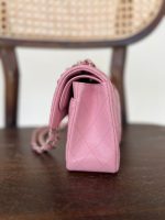22C Sakura Pink Caviar Quilted Classic Flap Small LGHW - Image 6