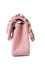22C Sakura Pink Small Caviar Quilted Classic Flap Light Gold Hardware - Image 6