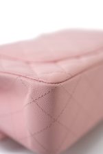 22C Sakura Pink Small Caviar Quilted Classic Flap Light Gold Hardware - Image 9