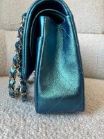 22P Iridescent Green Caviar Quilted Classic Flap Medium Light Gold Hardware - Image 3