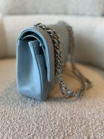 22P Light Blue Caviar Quilted Classic Flap Medium LGHW - Image 6