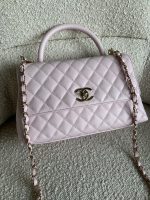 22P Light Pink Caviar Quilted Coco Handle Medium LGHW - Image 6
