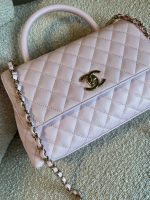 22P Light Pink Caviar Quilted Coco Handle Medium LGHW - Image 8
