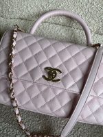 22P Light Pink Caviar Quilted Coco Handle Medium LGHW - Image 22