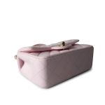 22P Light Pink Mini Top Handle Lambskin Quilted Light Gold Hardware - Image 6