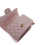 22P Light Pink Mini Top Handle Lambskin Quilted Light Gold Hardware - Image 11
