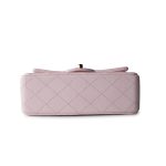22P Light Pink Mini Top Handle Lambskin Quilted Light Gold Hardware - Image 8