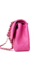 22P Pink Caviar Quilted Classic Flap Medium Light Gold Hardware - Image 2