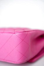 22P Pink Caviar Quilted Classic Flap Medium Light Gold Hardware - Image 7