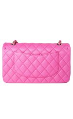 22P Pink Caviar Quilted Classic Flap Medium Light Gold Hardware - Image 9