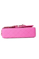 22P Pink Caviar Quilted Classic Flap Medium Light Gold Hardware - Image 12