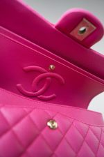 22P Pink Caviar Quilted Classic Flap Medium Light Gold Hardware - Image 13