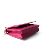 22P Pink Caviar Quilted Wallet on Chain Light Gold Hardware - Image 16