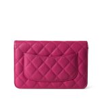 22P Pink Caviar Quilted Wallet on Chain Light Gold Hardware - Image 13