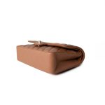 22S Caramel Lambskin Quilted Medium Classic Flap Light Gold Hardware - Image 13