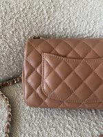 22S Caramel Mini Rectangular Lambskin Quilted LGHW - Image 5