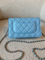 22S Light Blue Caviar Quilted Wallet On Chain (WOC) - Image 5