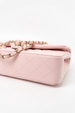22S Light Pink Caviar Quilted Classic Flap Medium LGHW - Image 2