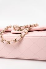 22S Light Pink Caviar Quilted Classic Flap Medium LGHW - Image 3
