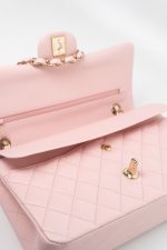 22S Light Pink Caviar Quilted Classic Flap Medium LGHW - Image 7