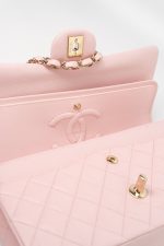 22S Light Pink Caviar Quilted Classic Flap Medium LGHW - Image 8