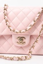 22S Light Pink Caviar Quilted Classic Flap Medium LGHW - Image 10