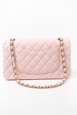 22S Light Pink Caviar Quilted Classic Flap Medium LGHW - Image 14