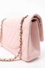 22S Light Pink Caviar Quilted Classic Flap Medium LGHW - Image 13