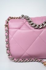 22S Pink Lambskin Quilted 19 Small Reverse Mixed Hardware - Image 4