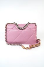 22S Pink Lambskin Quilted 19 Small Reverse Mixed Hardware - Image 7