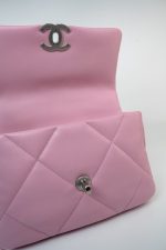 22S Pink Lambskin Quilted 19 Small Reverse Mixed Hardware - Image 17