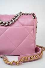 22S Pink Lambskin Quilted 19 Small Reverse Mixed Hardware - Image 11