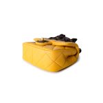 23A Mini Yellow Lambskin Quilted and Weng Wood Flap Bag - Image 10