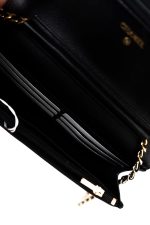 23C Black Lambskin Quilted Cruise Heart Wallet on Chain (WOC) LGHW - Image 10