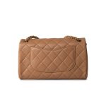 23P Caramel Quilted Chanel Chain Single Flap Bag Antique Gold Hardware - Image 2
