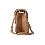 23P Caramel Quilted Chanel Chain Single Flap Bag Antique Gold Hardware - Image 10
