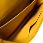 Autumn Yellow Lambskin Quilted Extra Mini Rectangular Flap Silver Hardware - Image 11