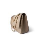 15P Beige Crumpled Calfskin Quilted Reissue 2.55 Flap 227 Aged Gold Hardware - Image 9