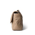 21S Dark Beige Lambskin Quilted 19 Flap Medium/Large - Image 3