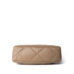 21S Dark Beige Lambskin Quilted 19 Flap Medium/Large - Image 6