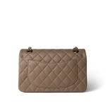 22A Dark Beige Caviar Quilted Classic Flap Small Light Gold Hardware - Image 2