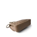22A Dark Beige Caviar Quilted Classic Flap Small Light Gold Hardware - Image 6
