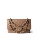 22A Dark Beige Caviar Quilted Jumbo Classic Flap Light Gold Hardware - Image 11