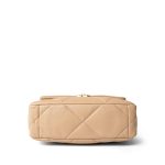 22C Beige Clair Lambskin Quilted 19 Flap Small Mixed Hardware - Image 4