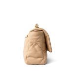 22C Beige Clair Lambskin Quilted 19 Flap Small Mixed Hardware - Image 5