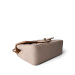 22C Light Beige / Beige Lambskin Quilted Mini Top Handle Light Gold Hardware - Image 5