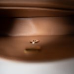 22C Light Beige / Beige Lambskin Quilted Mini Top Handle Light Gold Hardware - Image 8